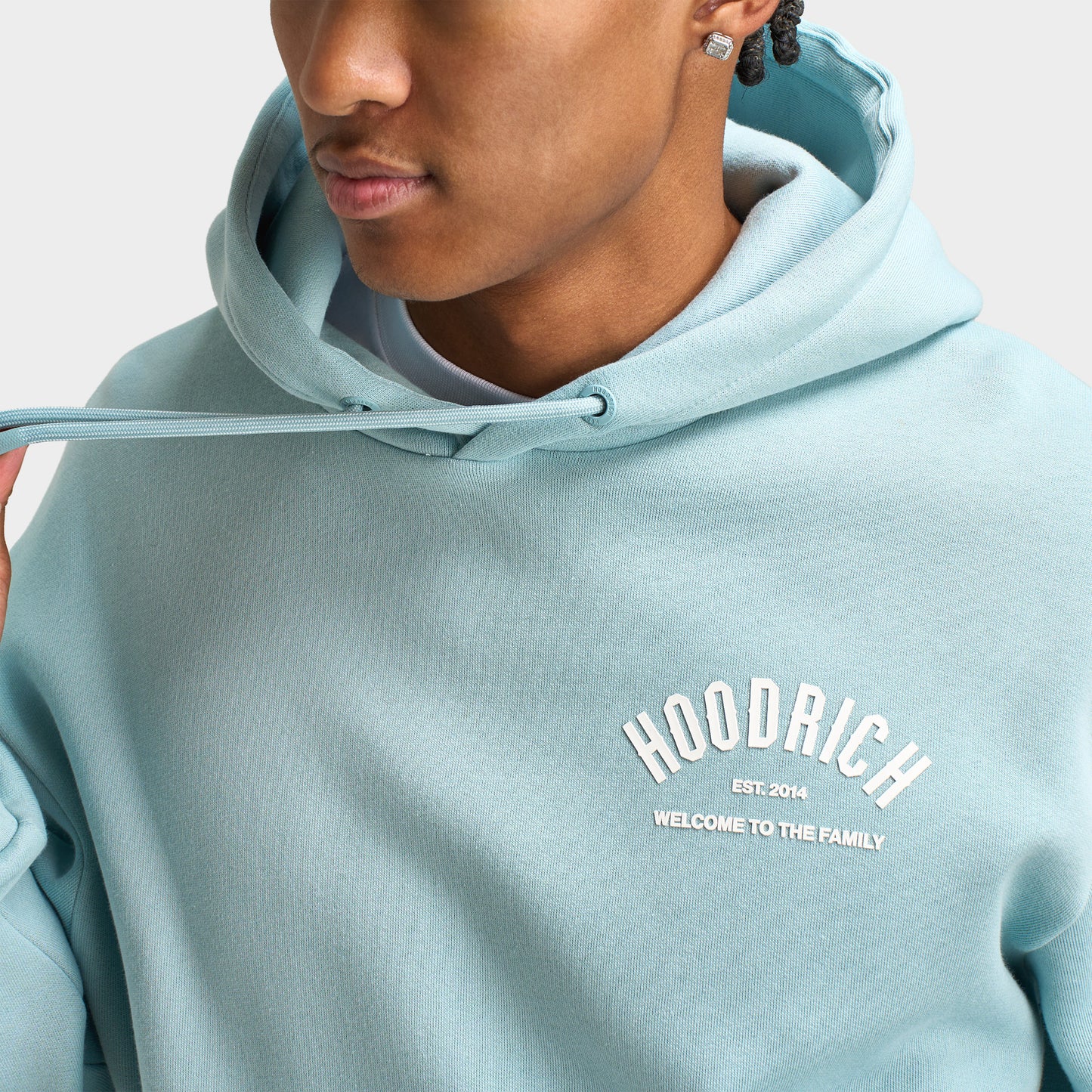 Hoodrich Volcano Oversized Hoodie Sterling Blue / White