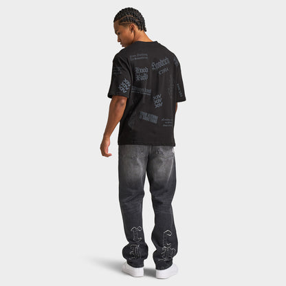 Hoodrich Chroma All over Print Oversized Graphic T-shirt / Black