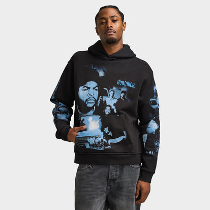 Hoodrich Hustle Placement Print Chandail à capuchon / Noir