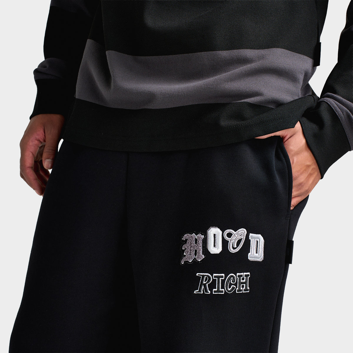 Hoodrich Forza Oversized Wide Leg Joggers / Black