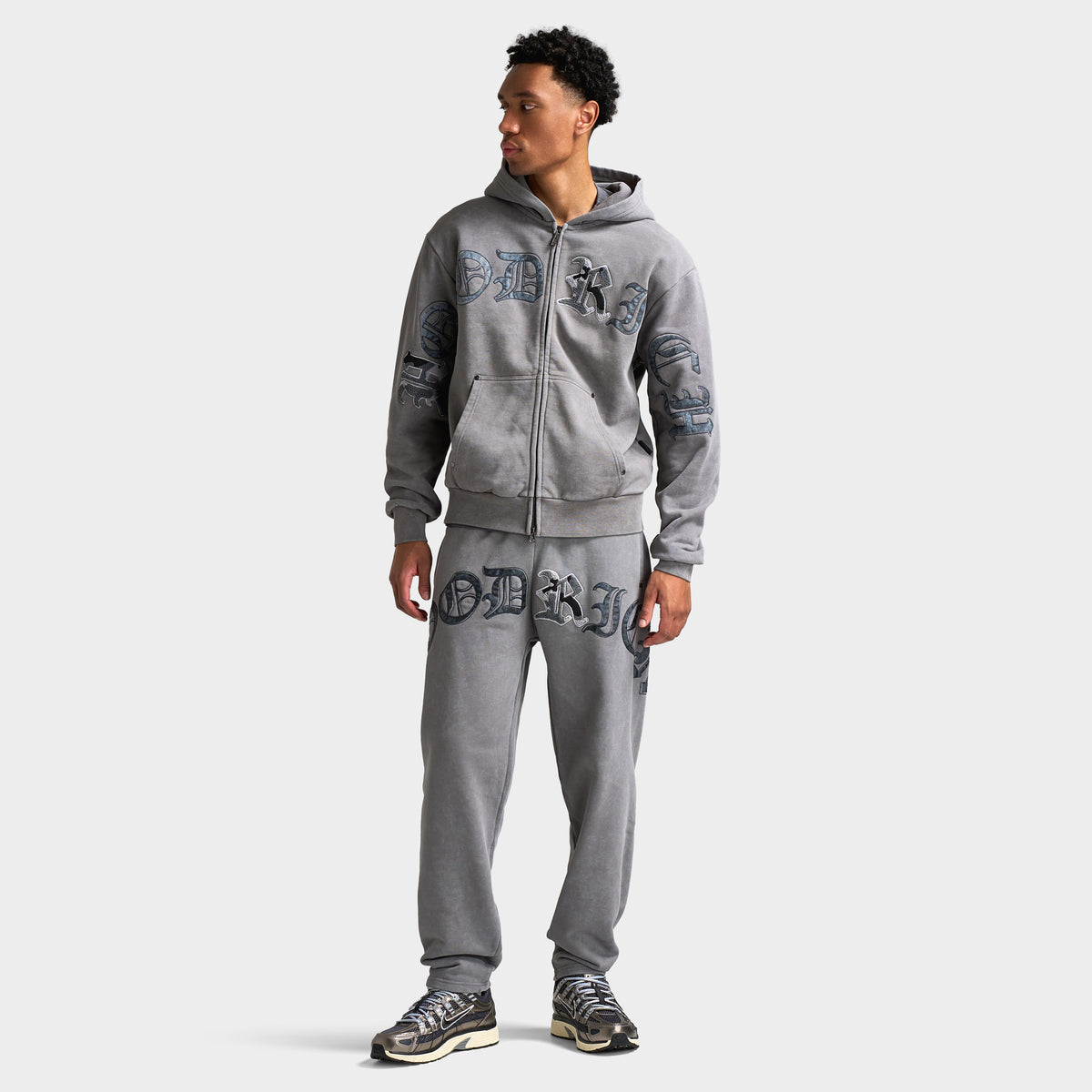Hoodrich Inkfall Oversized Fullzip Hoodie / Lava Smoke