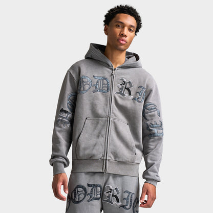 Hoodrich Inkfall Oversized Fullzip Hoodie / Lava Smoke