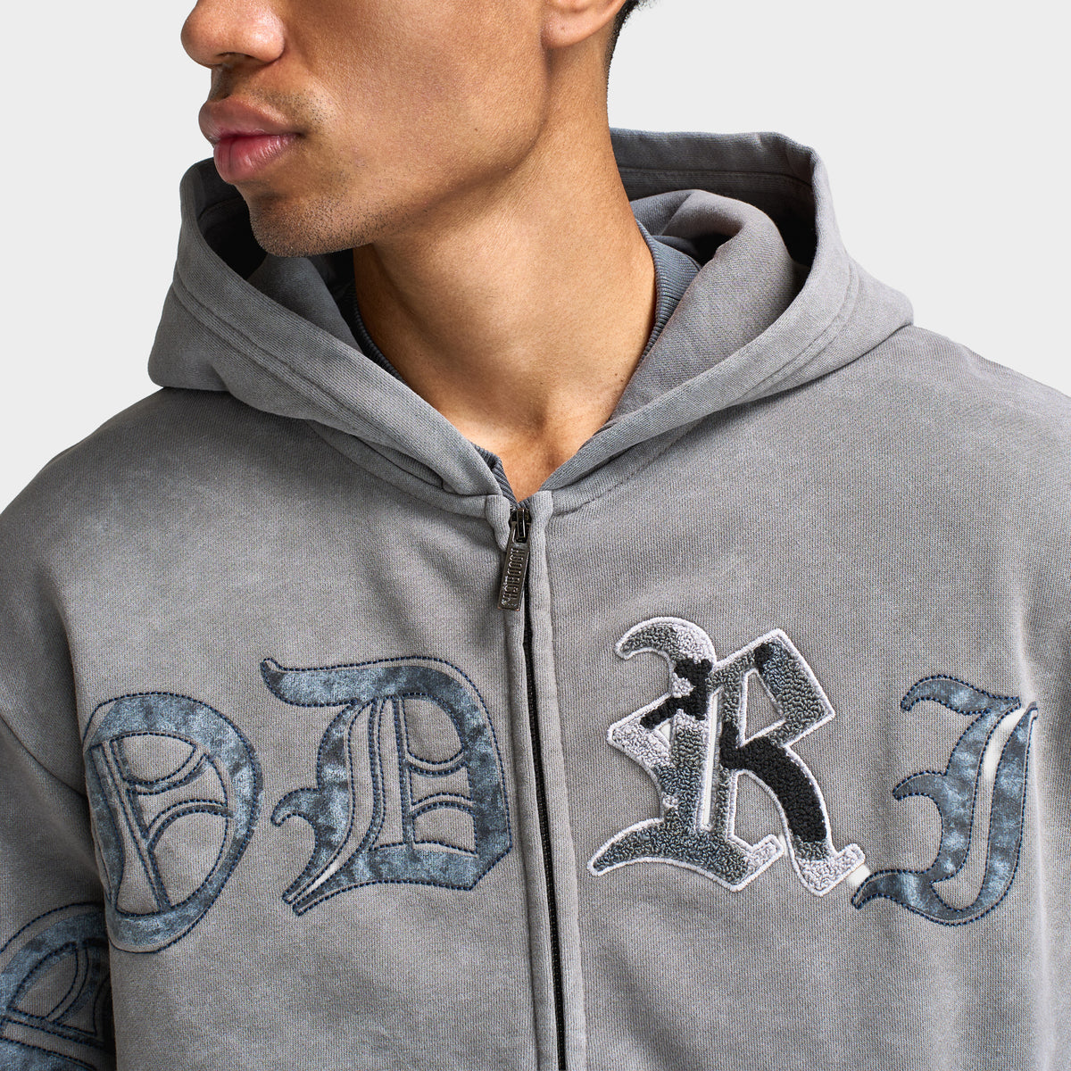 Hoodrich Inkfall Oversized Fullzip Hoodie / Lava Smoke