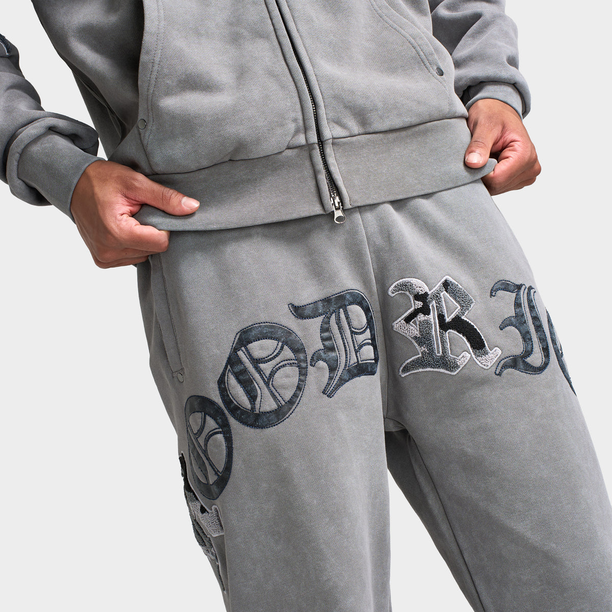 Hoodrich Inkfall Oversized Open Hem Joggers / Lava Smoke
