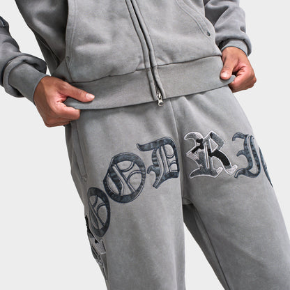 Hoodrich Inkfall Oversized Open Hem Joggers / Lava Smoke