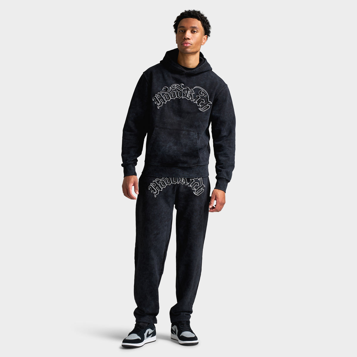 Hoodrich Nocturn Oversized Hoodie Black / White