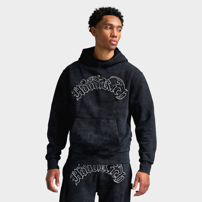 Hoodrich Nocturn Oversized Hoodie Black / White