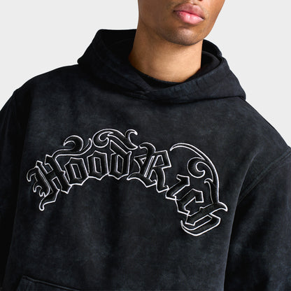 Hoodrich Nocturn Oversized Hoodie Black / White