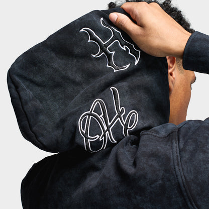 Hoodrich Nocturn Oversized Hoodie Black / White