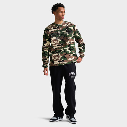 Hoodrich Ora Oversized Long Sleeve Waffle T-Shirt / Camo