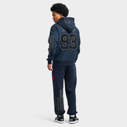 Hoodrich Crypstade Oversized Full-zip Hoodie / Parisian Night - Black - Lychee