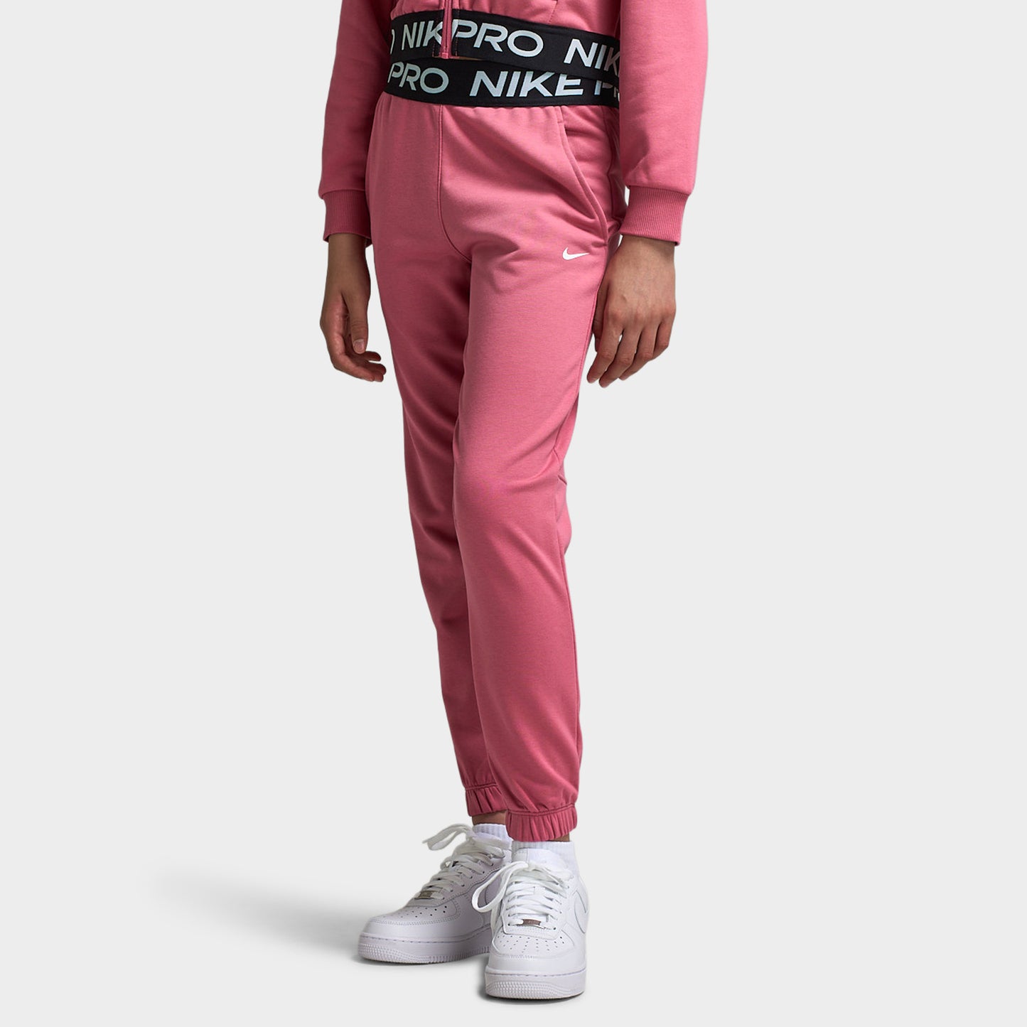 Nike Pro Juniors Pantalon de jogging polaire Pivoine / Pivoine - Noir