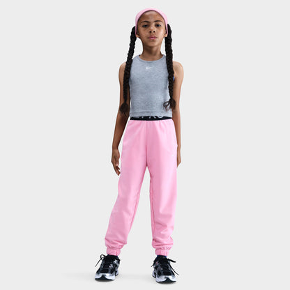 Nike Pro Junior Girls' Dri Fit Fleece Joggers / Med Soft Pink