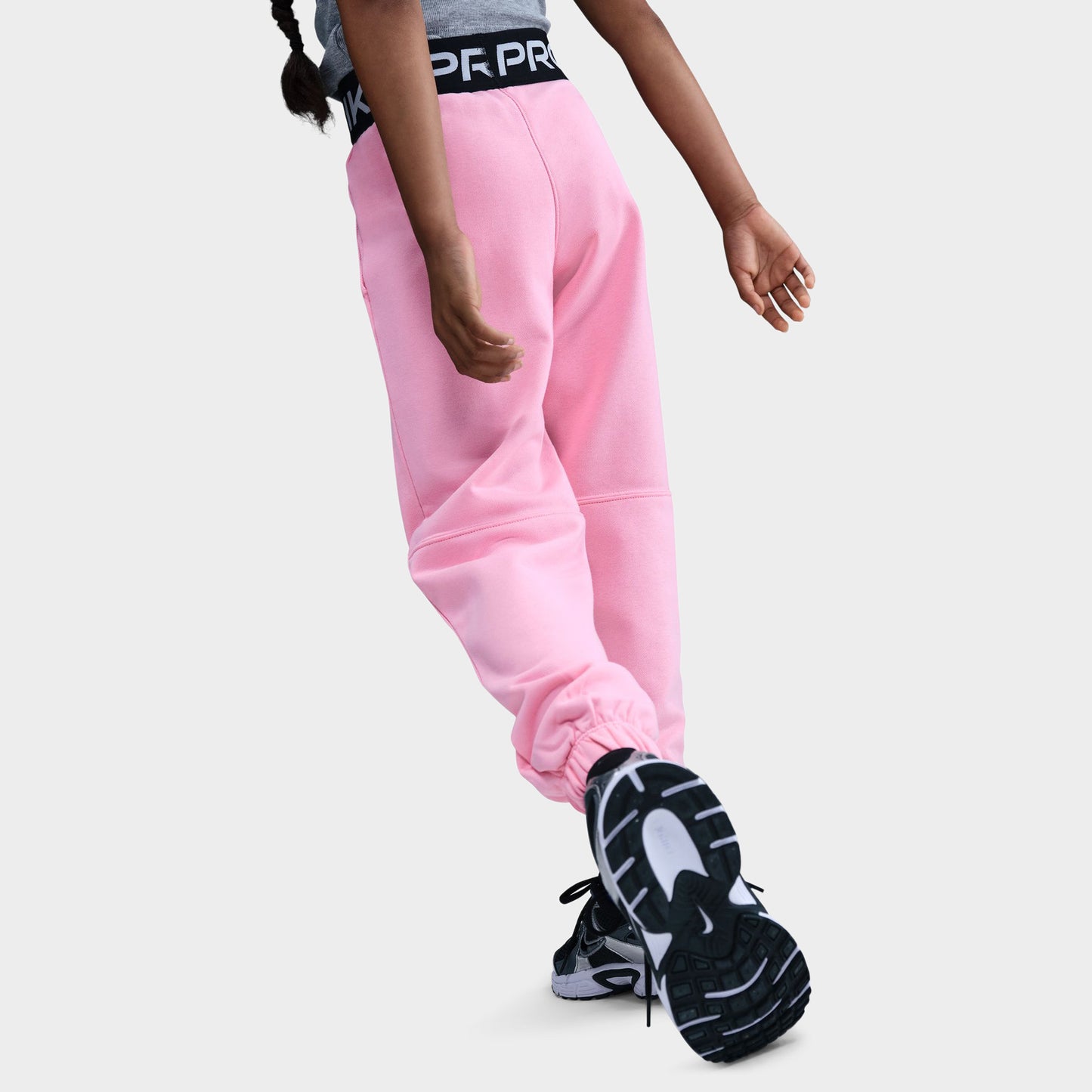 Nike Pro Junior Girls' Dri Fit Fleece Joggers / Med Soft Pink