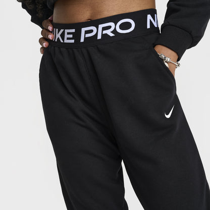 Nike Pro Junior Girls' Dri-FIT Fleece Joggers Black / Black