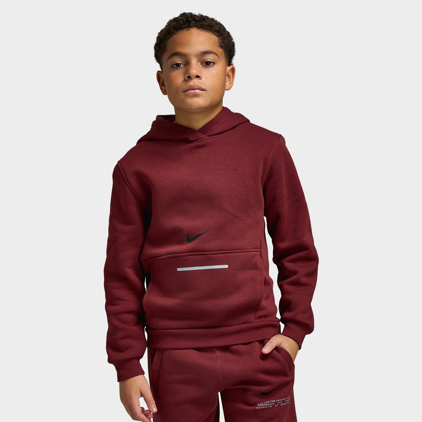 Nike Sportswear Junior Boys' Club Fleece Hoodie BRND NRG / Dark Team Red