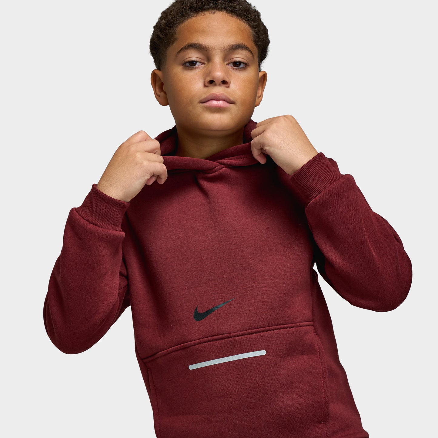 Nike Sportswear Junior Boys' Club Fleece Hoodie BRND NRG / Dark Team Red