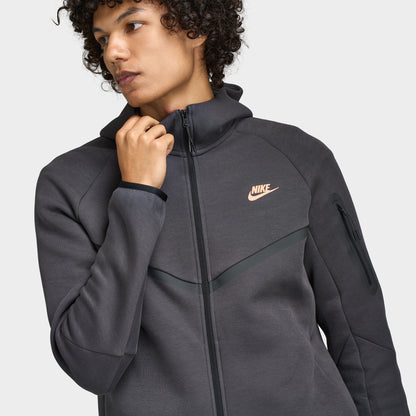 Nike Tech Men's Fleece Windrunner Full-Zip Jacket Anthracite / Orange Frost