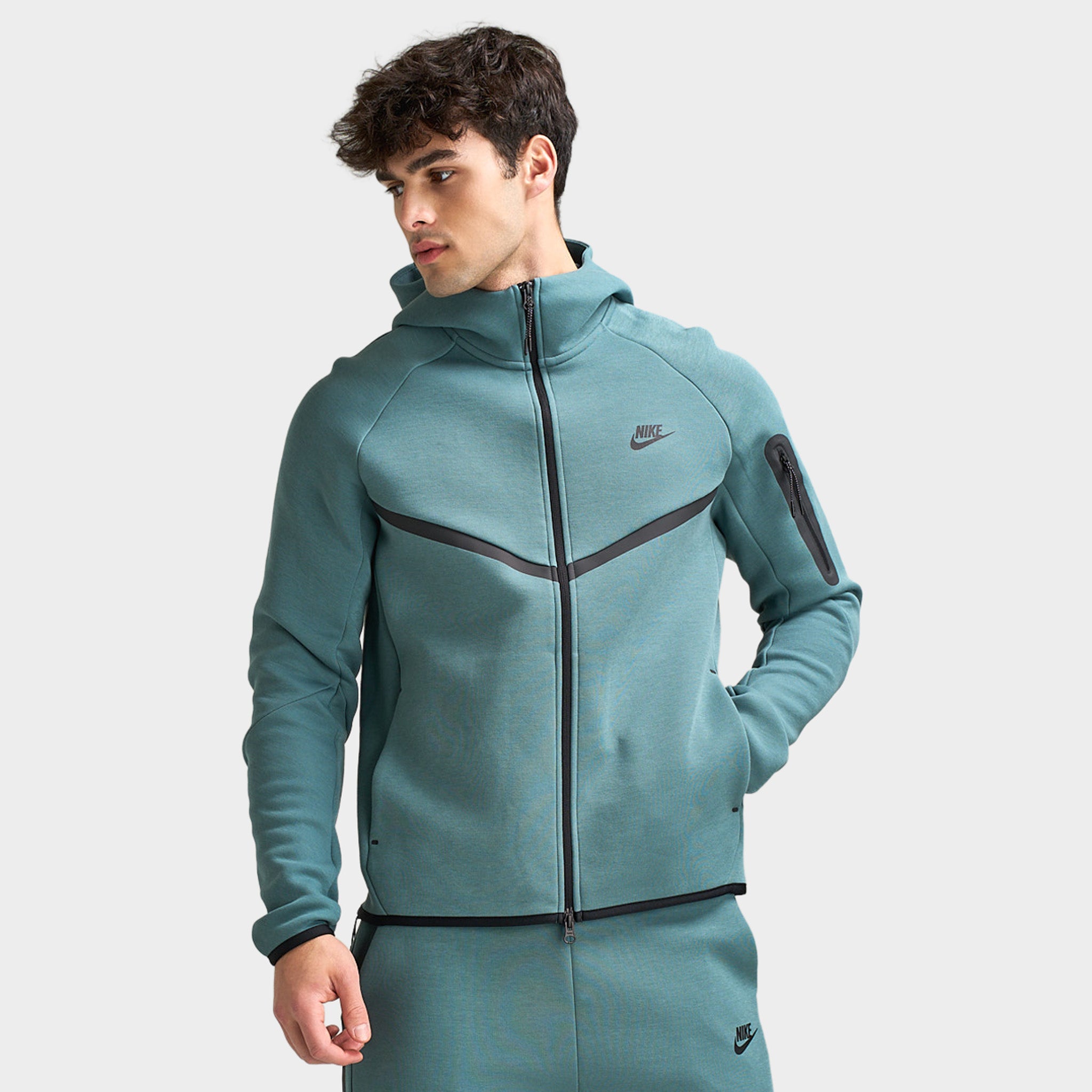 NIKEテック Nike Tech Fleece Full Zip Hoodie Mineral Slate / Black – JD Sports