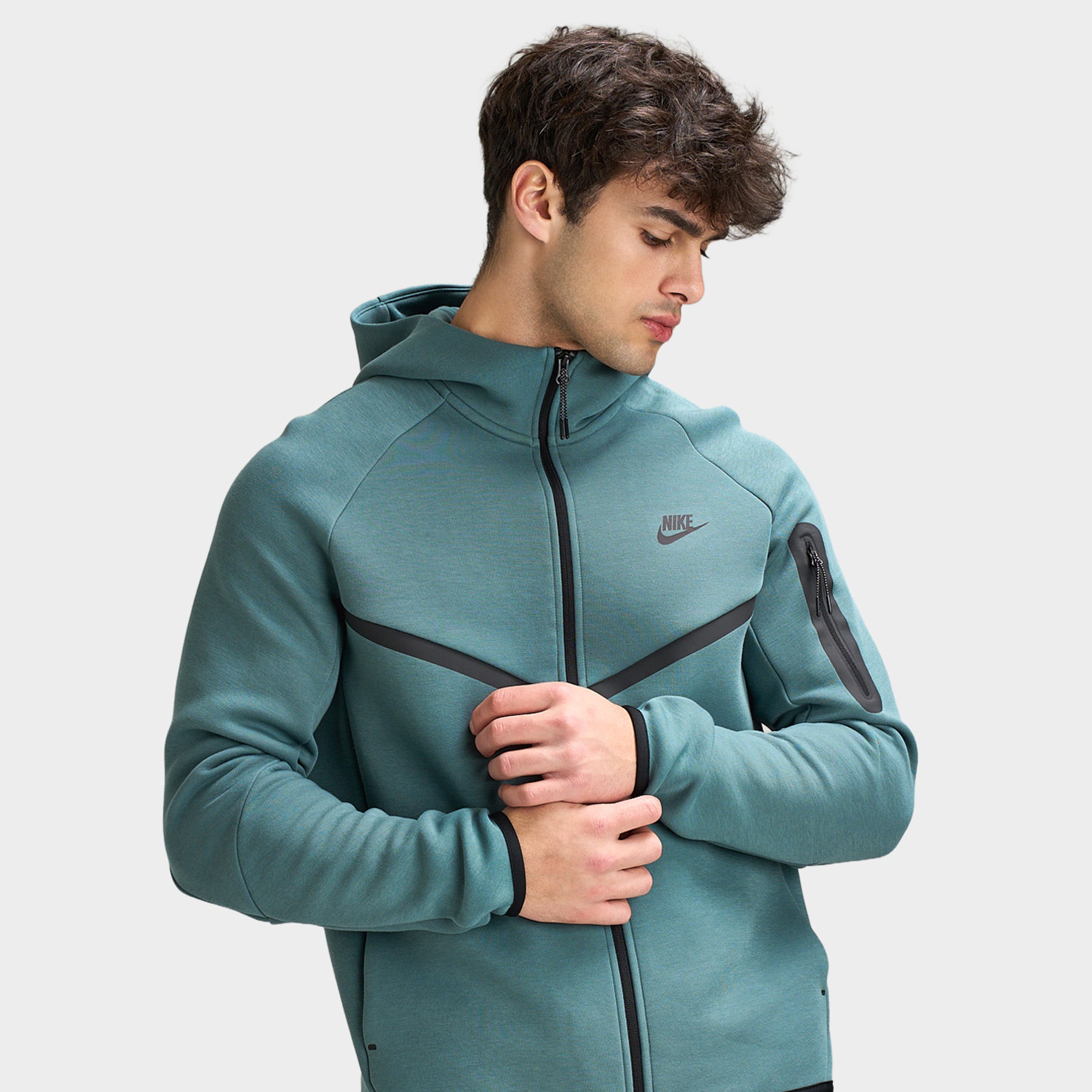 Nike Tech Fleece Full Zip Hoodie Mineral Slate / Black – JD Sports