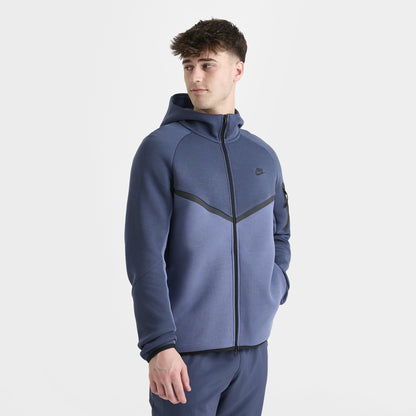 Nike Sportswear Tech Fleece Full-Zip Windrunner Hoodie Thunder Blue / Diffused Blue - Black