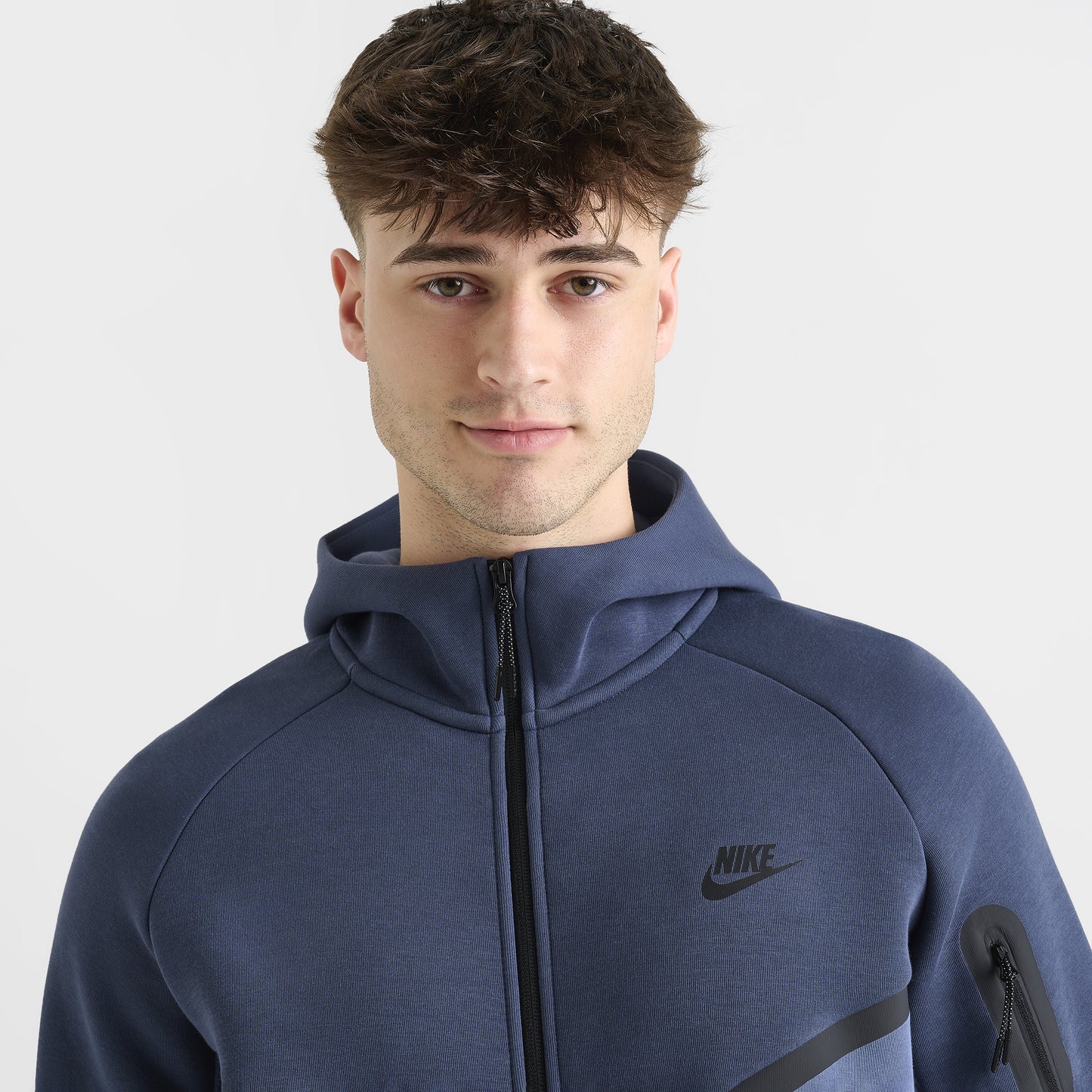 Nike Sportswear Tech Fleece Full-Zip Windrunner Hoodie Thunder Blue / Diffused Blue - Black