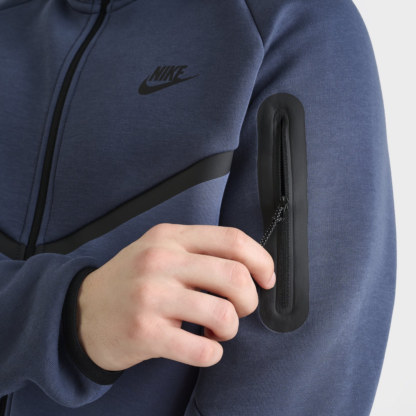 Nike Sportswear Tech Fleece Full-Zip Windrunner Hoodie Thunder Blue / Diffused Blue - Black