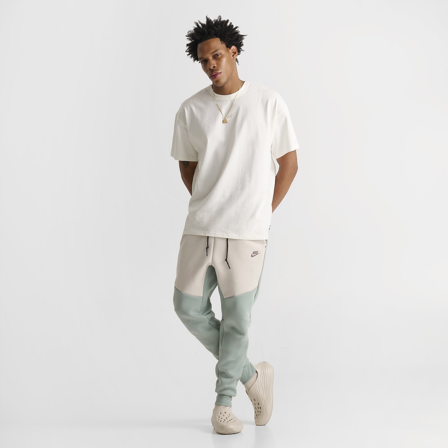 Nike Tech Fleece Joggers Dusty Sage / Light Orewood Brown - Plum Eclipse