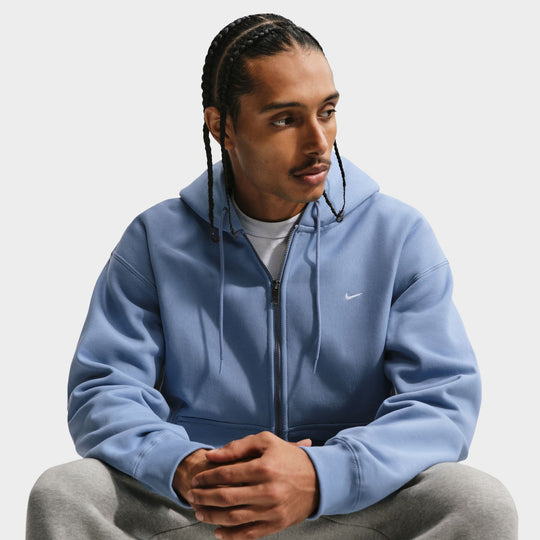 Nike Solo Swoosh Full-Zip Hoodie Work Blue / White