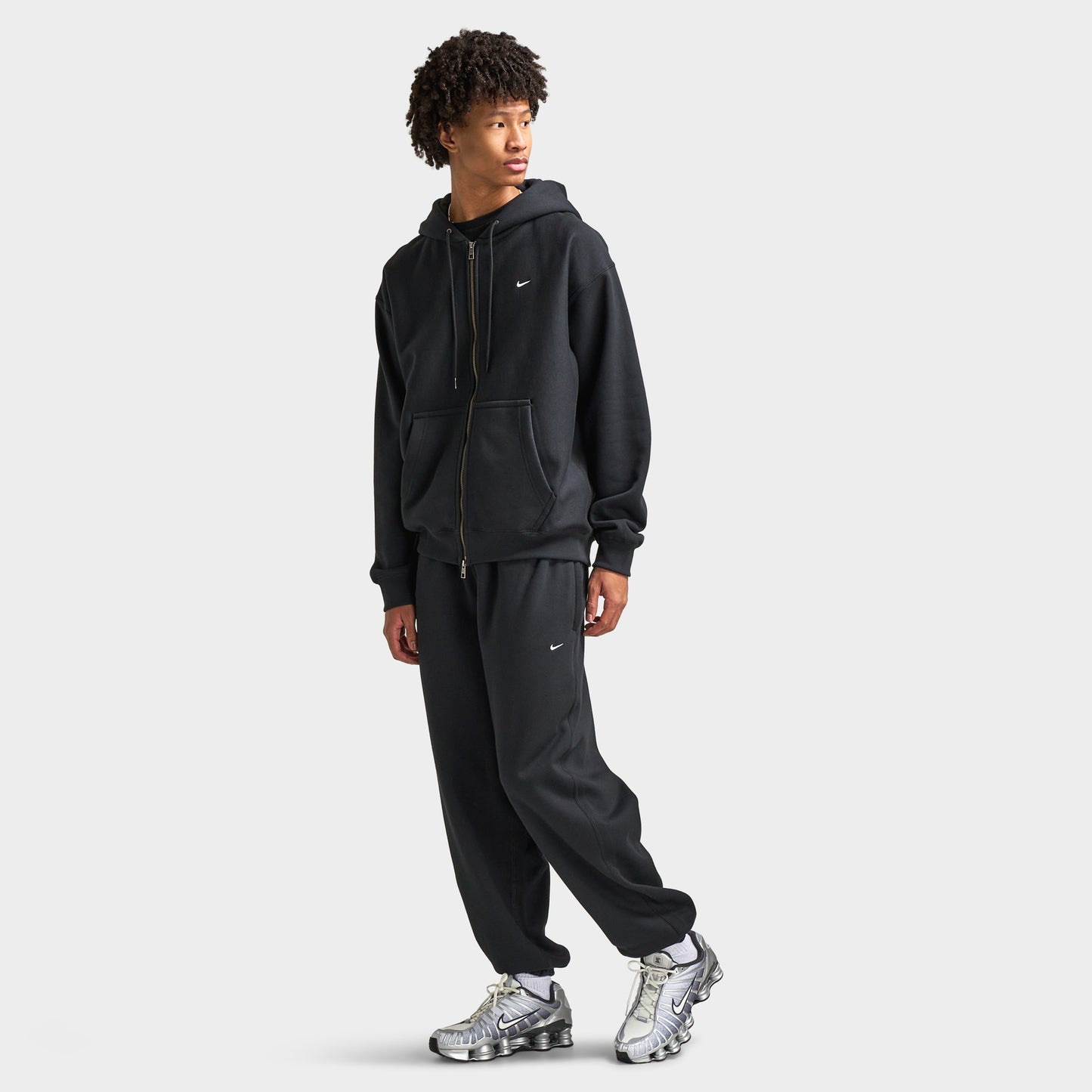 Nike Solo Swoosh Fleece Pants Black / White