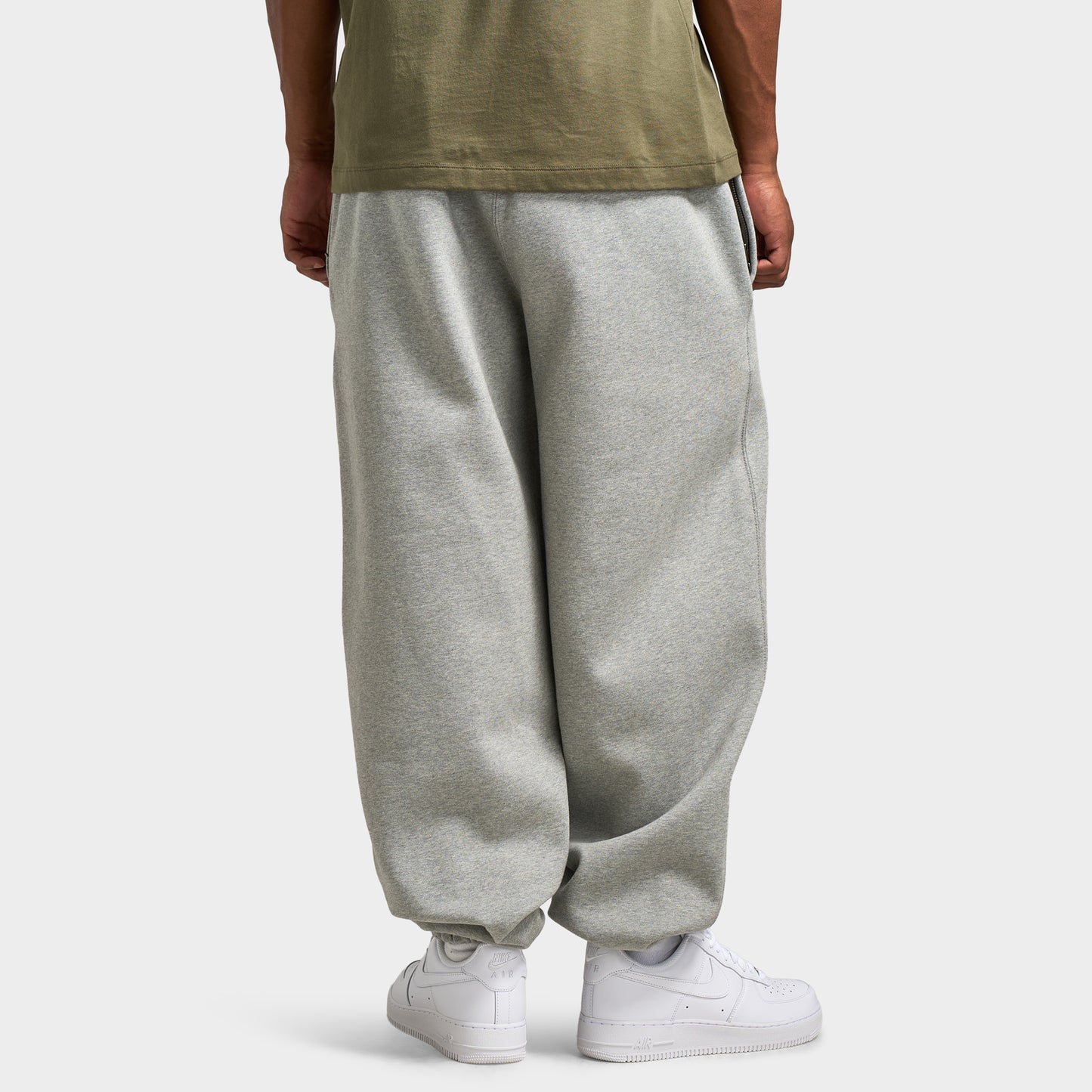 Nike Solo Swoosh Pantalon en molleton Gris foncé chiné / Blanc
