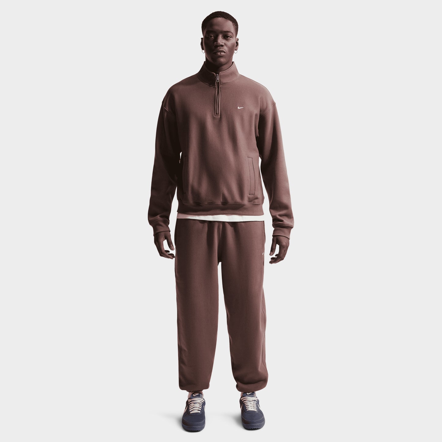 Nike Solo Swoosh Hommes Molleton / White 