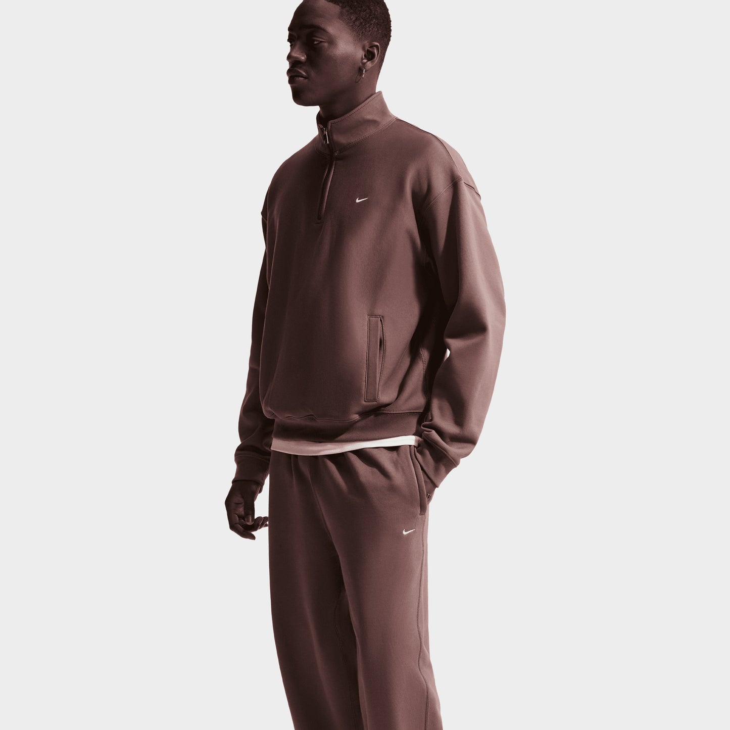 Nike Solo Swoosh Hommes Molleton / White 