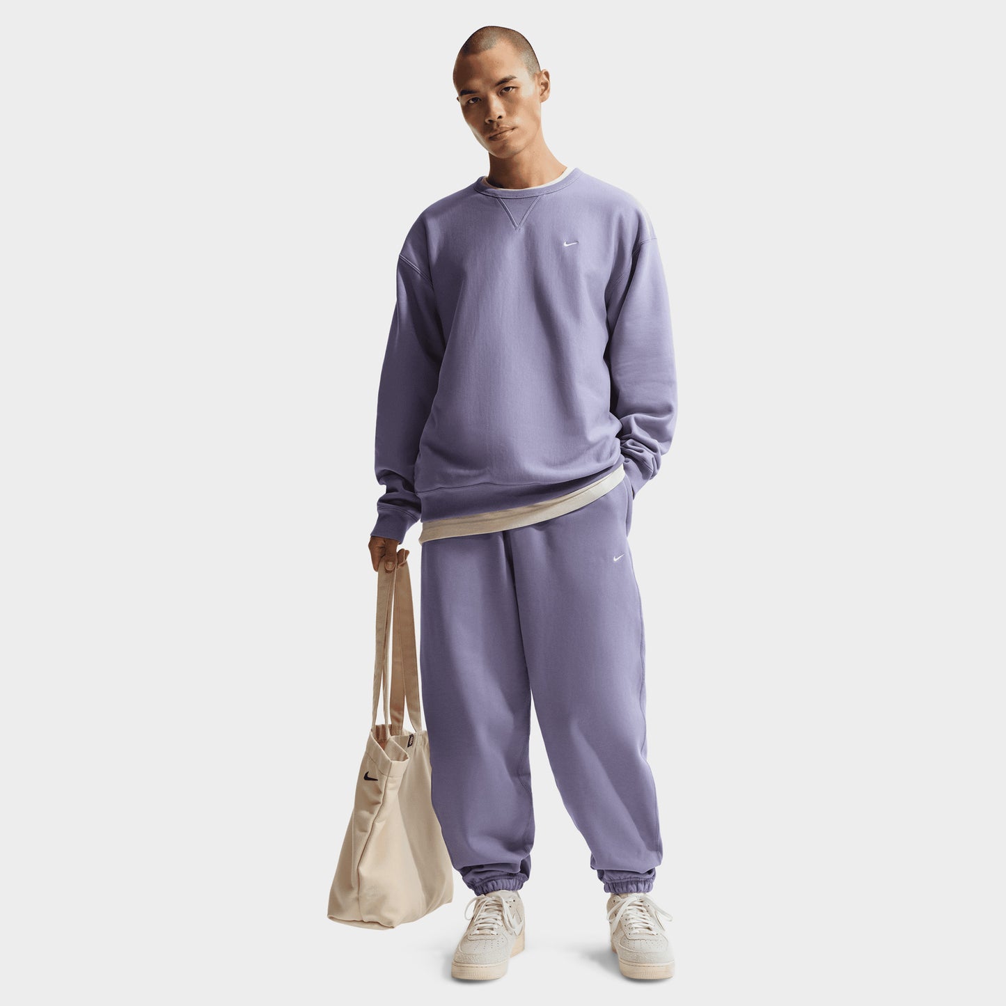 Nike Solo Swoosh Pantalon en molleton à revers / Violet fer