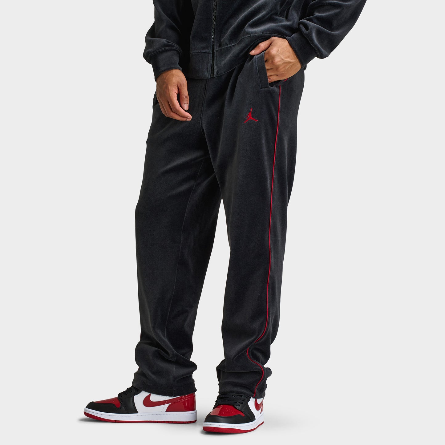 Jordan Hommes Brooklyn Pantalon de survêtement en Velours / Noir