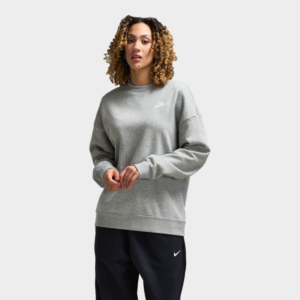 Nike Sportswear Women's Club Fleece Loose Crewneck Dark Grey