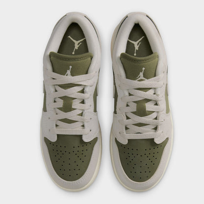Jordan 1 Low SE GS Medium Olive / Light Orewood Brown - Sail