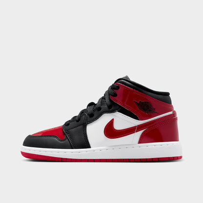Jordan 1 Mid SE GS Noir / Rouge Varsity - Blanc