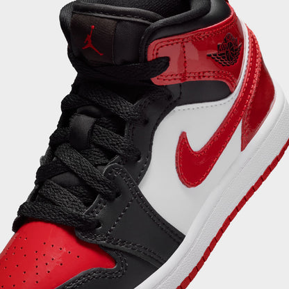 Jordan 1 Mid SE PS Black / Varsity Red - White