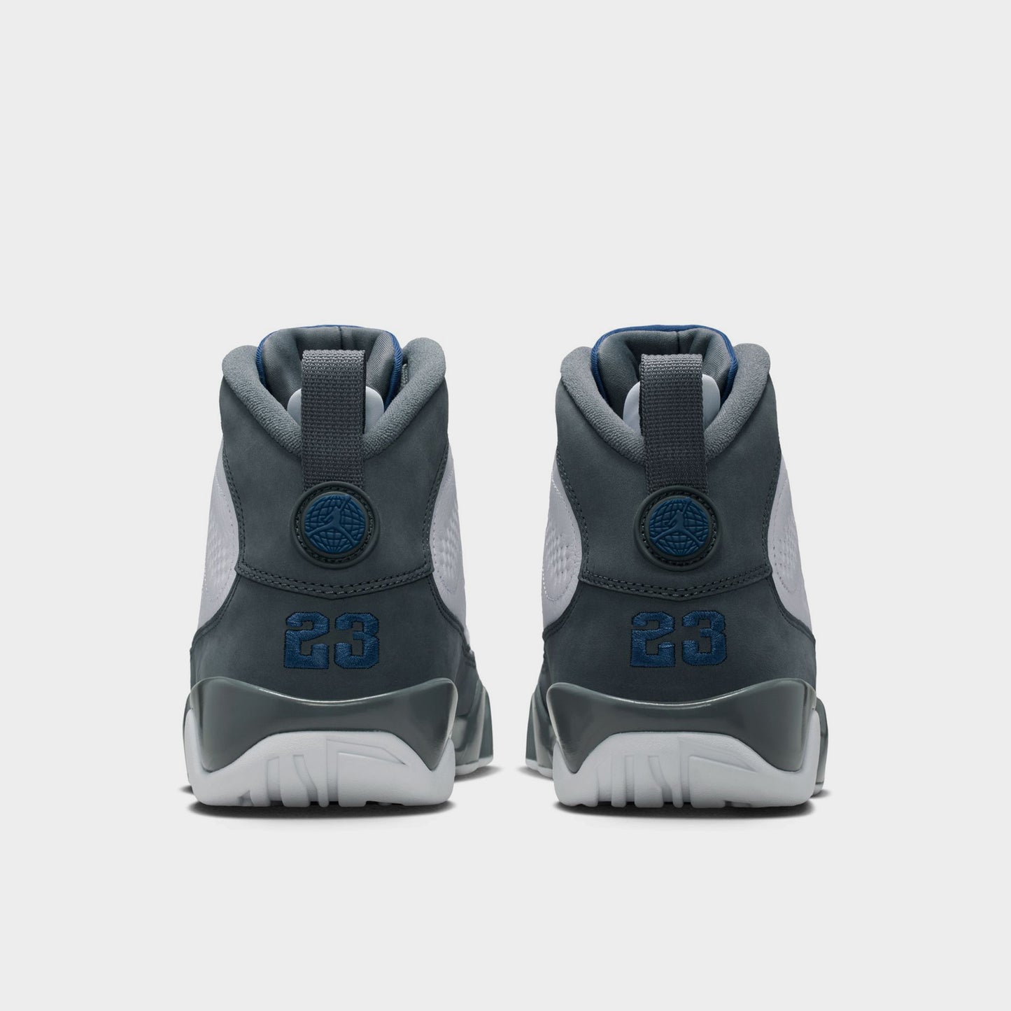Jordan 9 Retro White / French Blue - Flint Grey