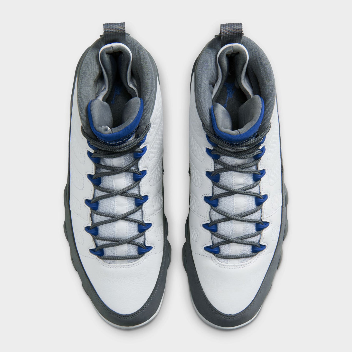Jordan 9 Retro White / French Blue - Flint Grey