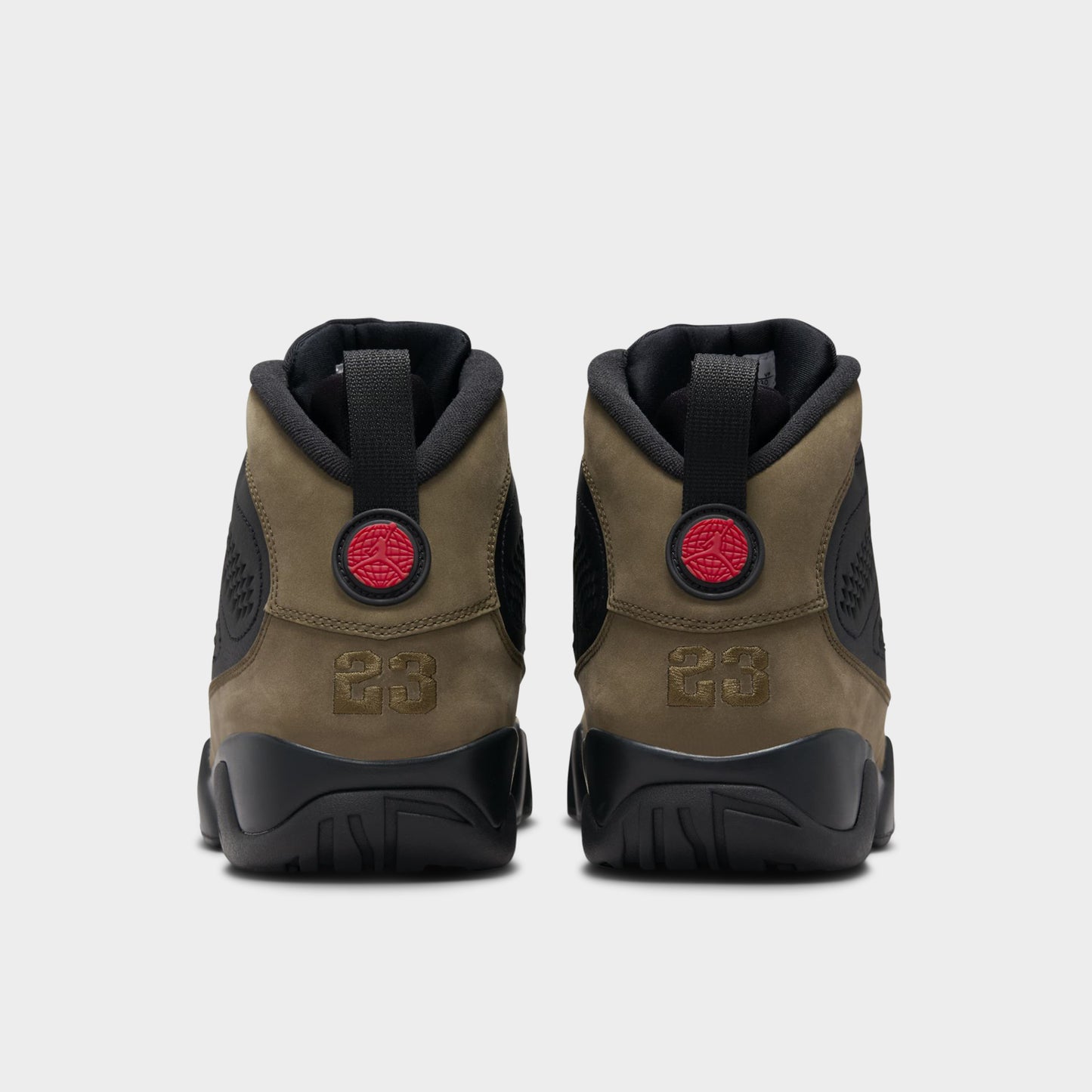 Jordan 9 Retro Black / True Red - Light Olive
