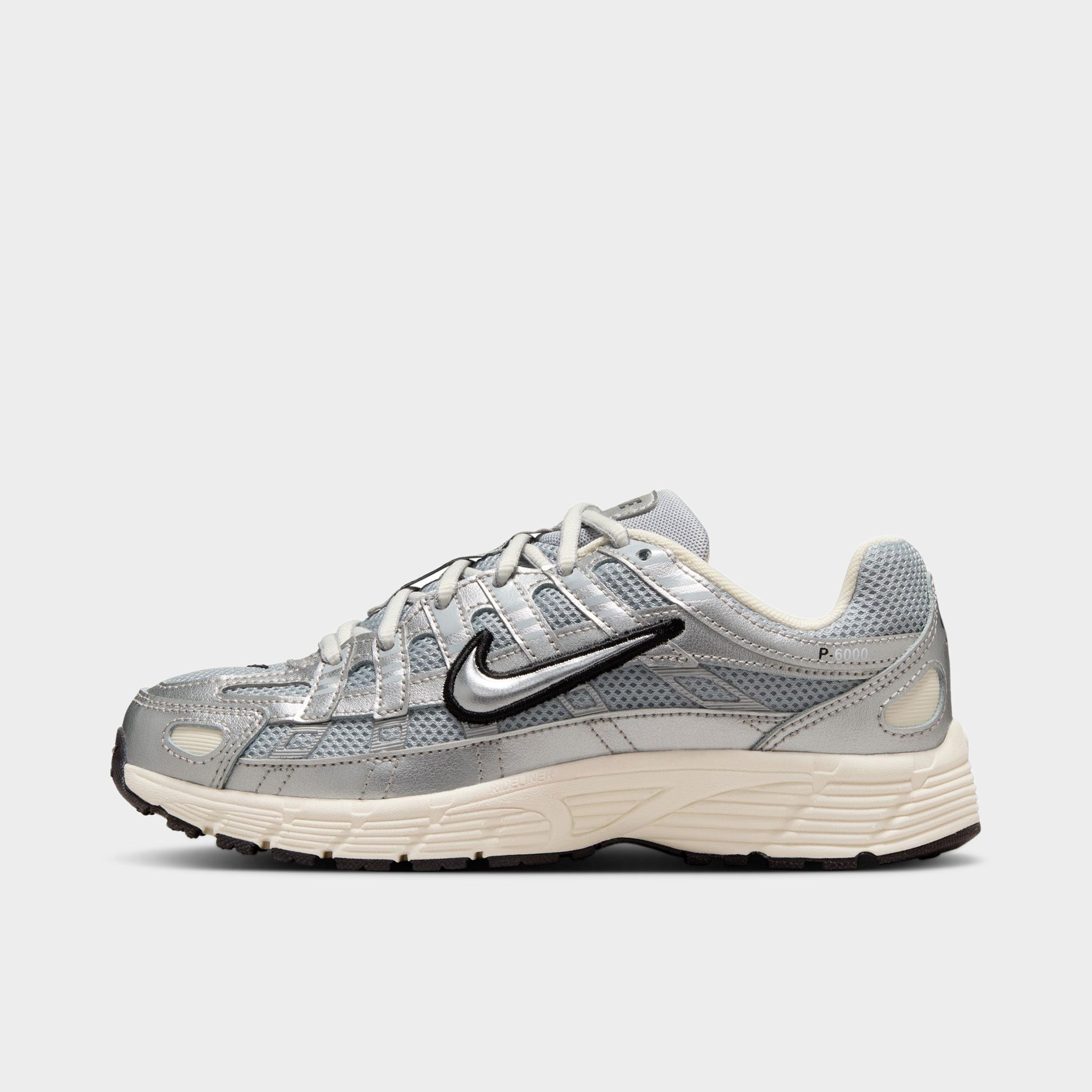 靴 Nike Silver/Black P-6000 CN0149-001 Nike P-6000 Metallic Silver Sail Black (Men's) | eBay