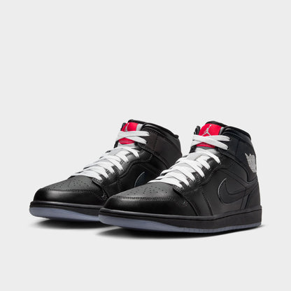 Jordan 1 Mid SE Noir / Noir - Blanc