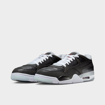 Jordan 4 RMM PRM Noir / Rouge feu - Gris loup