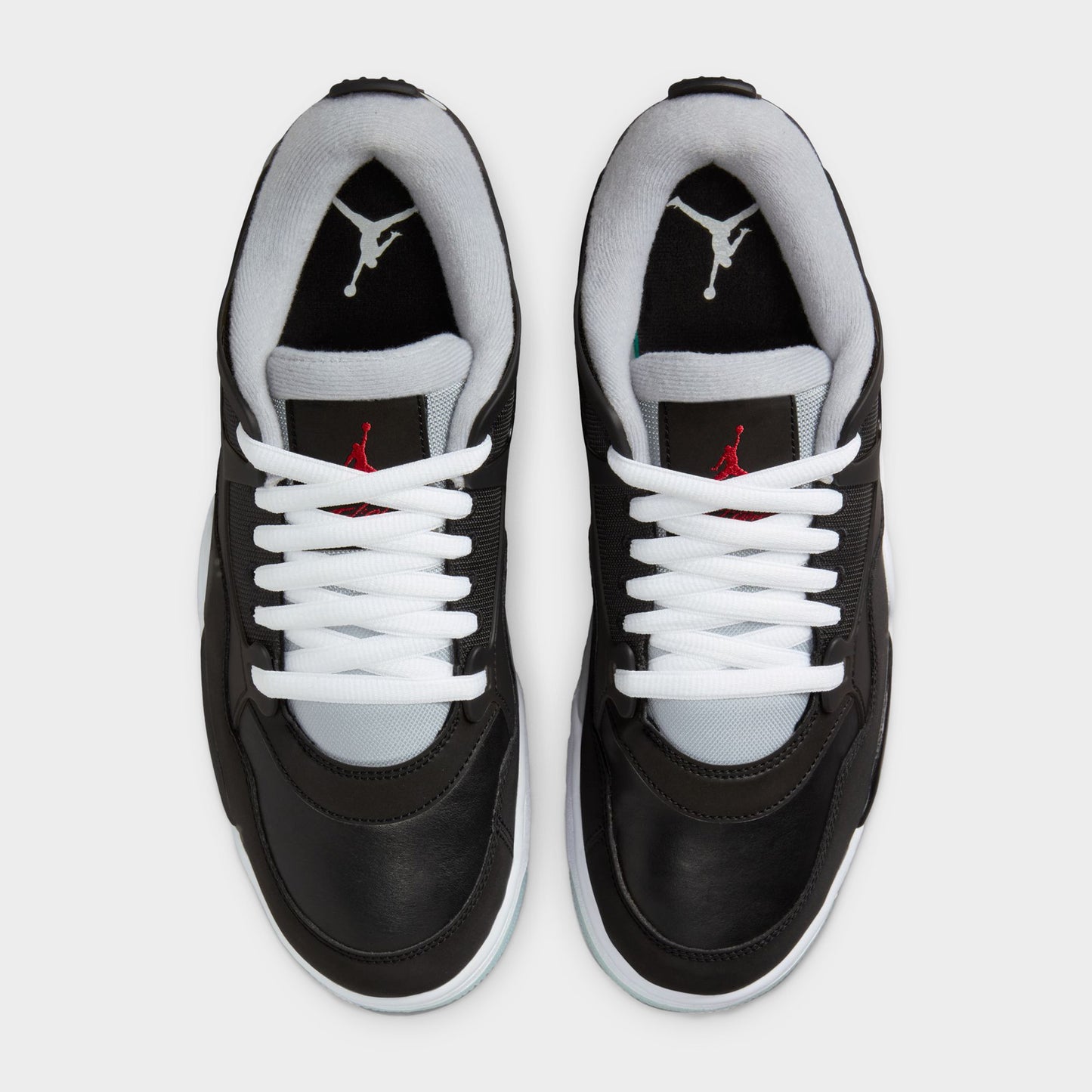 Jordan 4 RMM PRM Noir / Rouge feu - Gris loup
