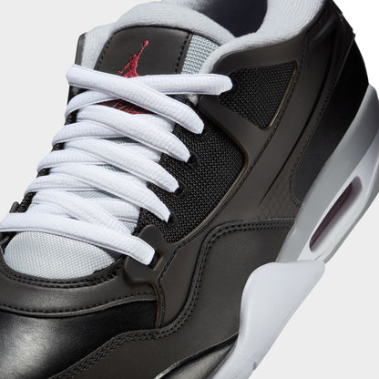 Jordan 4 RMM PRM Noir / Rouge feu - Gris loup