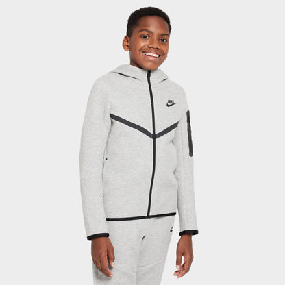 Nike Sportswear Junior Garçons Chandail à Capuche Tech Fleece / Dark Heather Grey