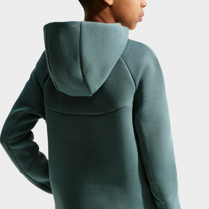 Sweat à capuche zippé en tissu Fleece Tech Nike Sportswear pour les jeunes enfants / Ardoise minérale