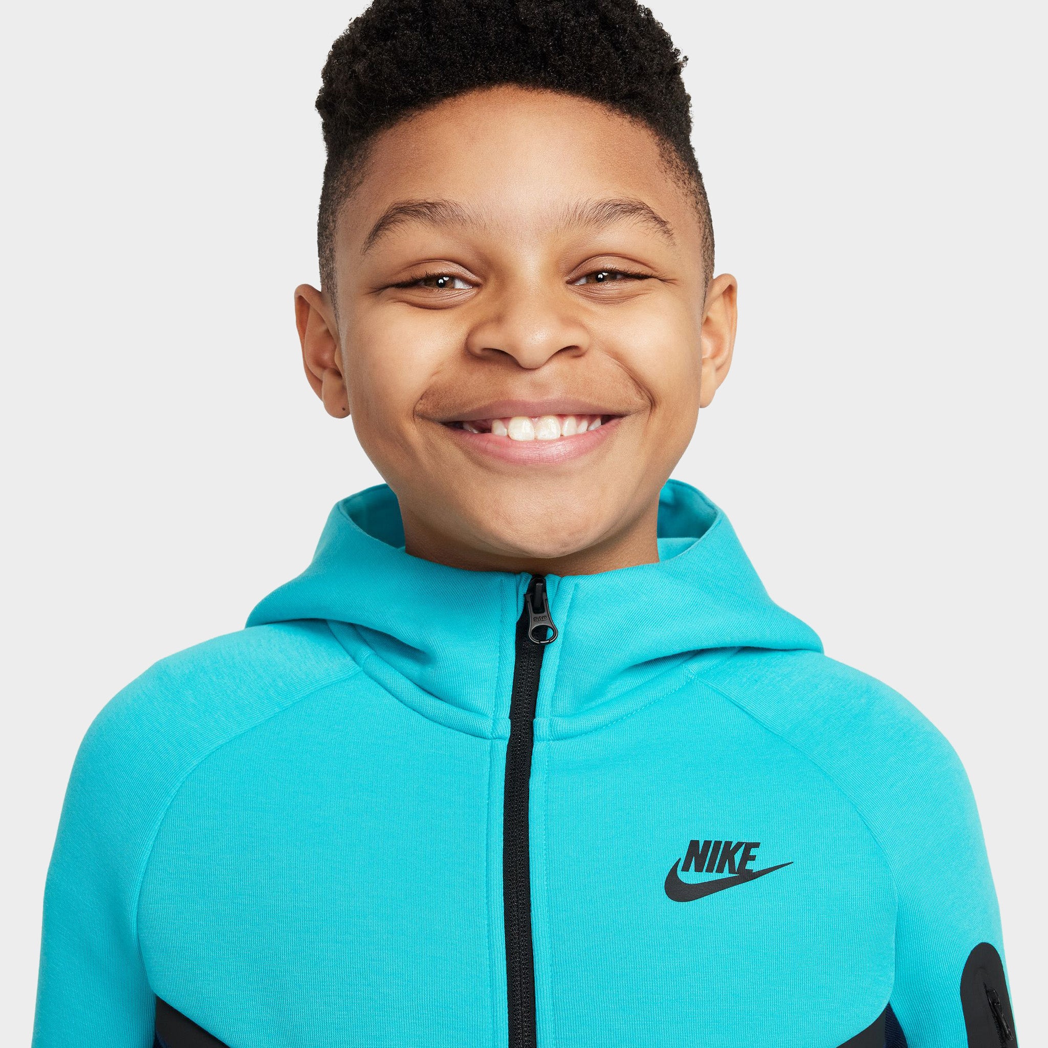 Nike Sportswear Junior Boys' Tech Fleece Full-Zip Hoodie Obsidian